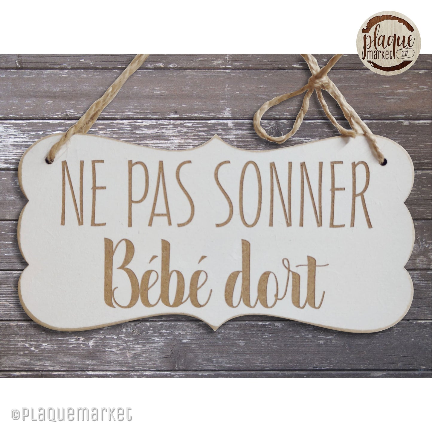 Ne Pas Sonner Bébé Dort Plaque de PlaqueMarket