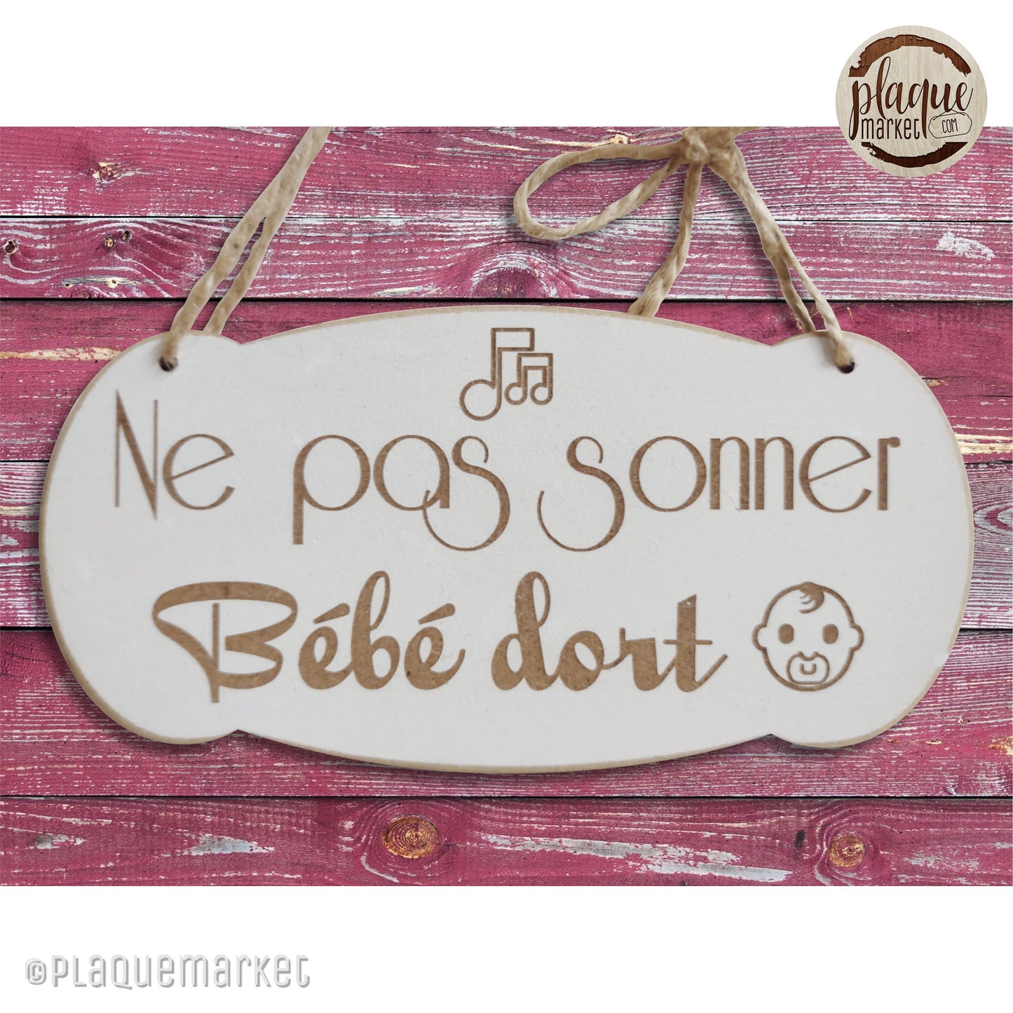 Ne Pas Sonner Bébé Dort Plaque de PlaqueMarket