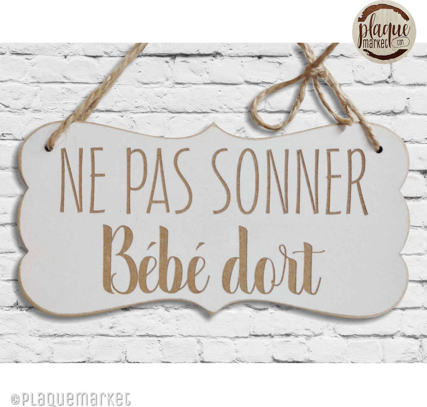 Ne Pas Sonner Bébé Dort Plaque de PlaqueMarket