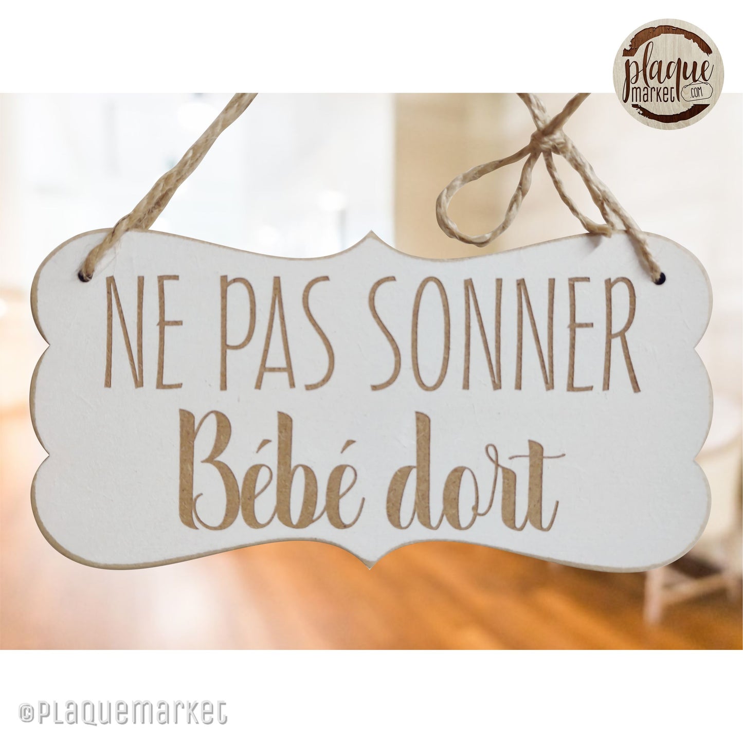 Ne Pas Sonner Bébé Dort Plaque de PlaqueMarket