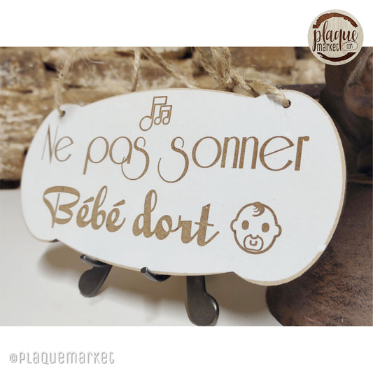 Ne Pas Sonner Bébé Dort Plaque de PlaqueMarket