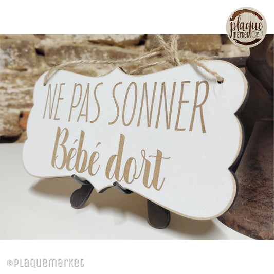 Ne Pas Sonner Bébé Dort Plaque de PlaqueMarket