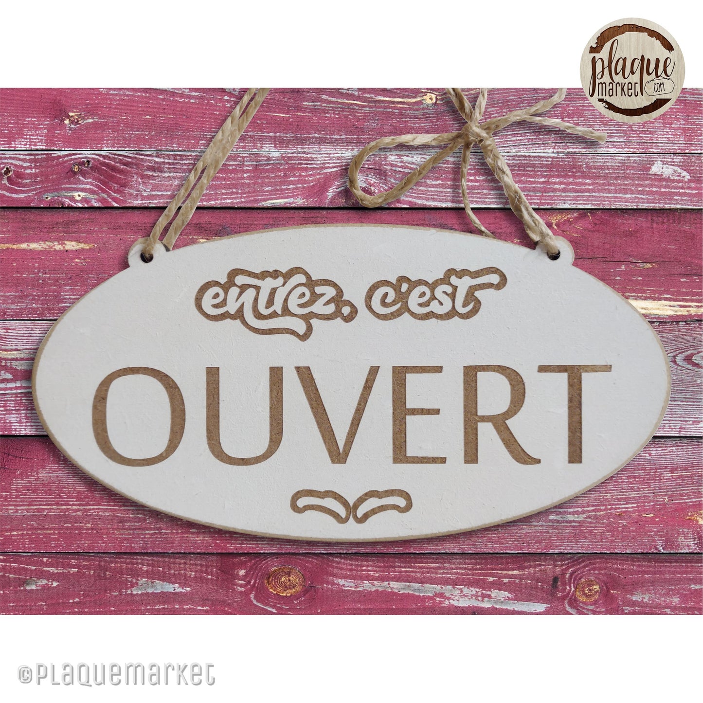 Ouvert / Fermé Plaque de Porte de Magasin 6