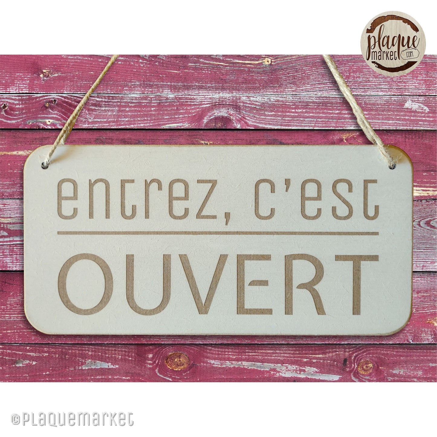 Ouvert Fermé Panneau de PlaqueMarket