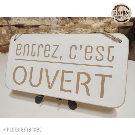 Ouvert Fermé Panneau de PlaqueMarket