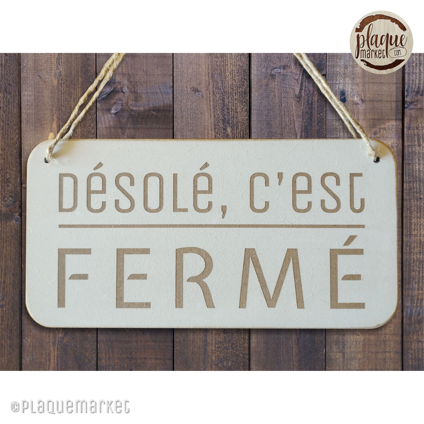 Ouvert Fermé Panneau de PlaqueMarket