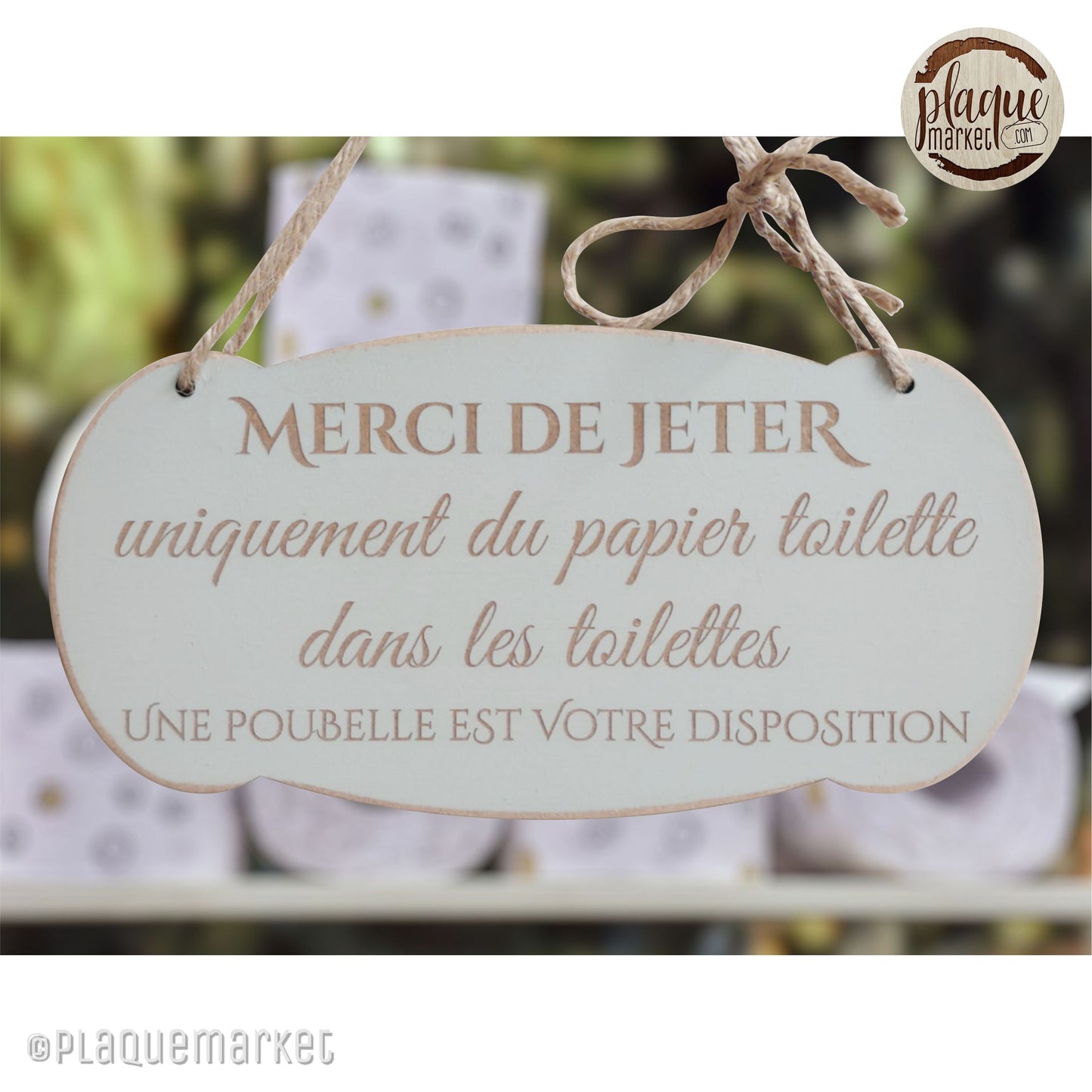 Plaque de Règles de Toilette Septique de PlaqueMarket