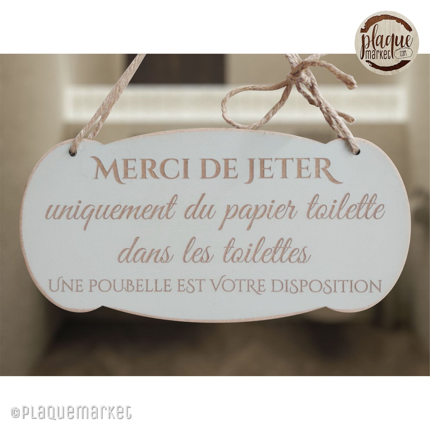 Plaque de Règles de Toilette Septique de PlaqueMarket