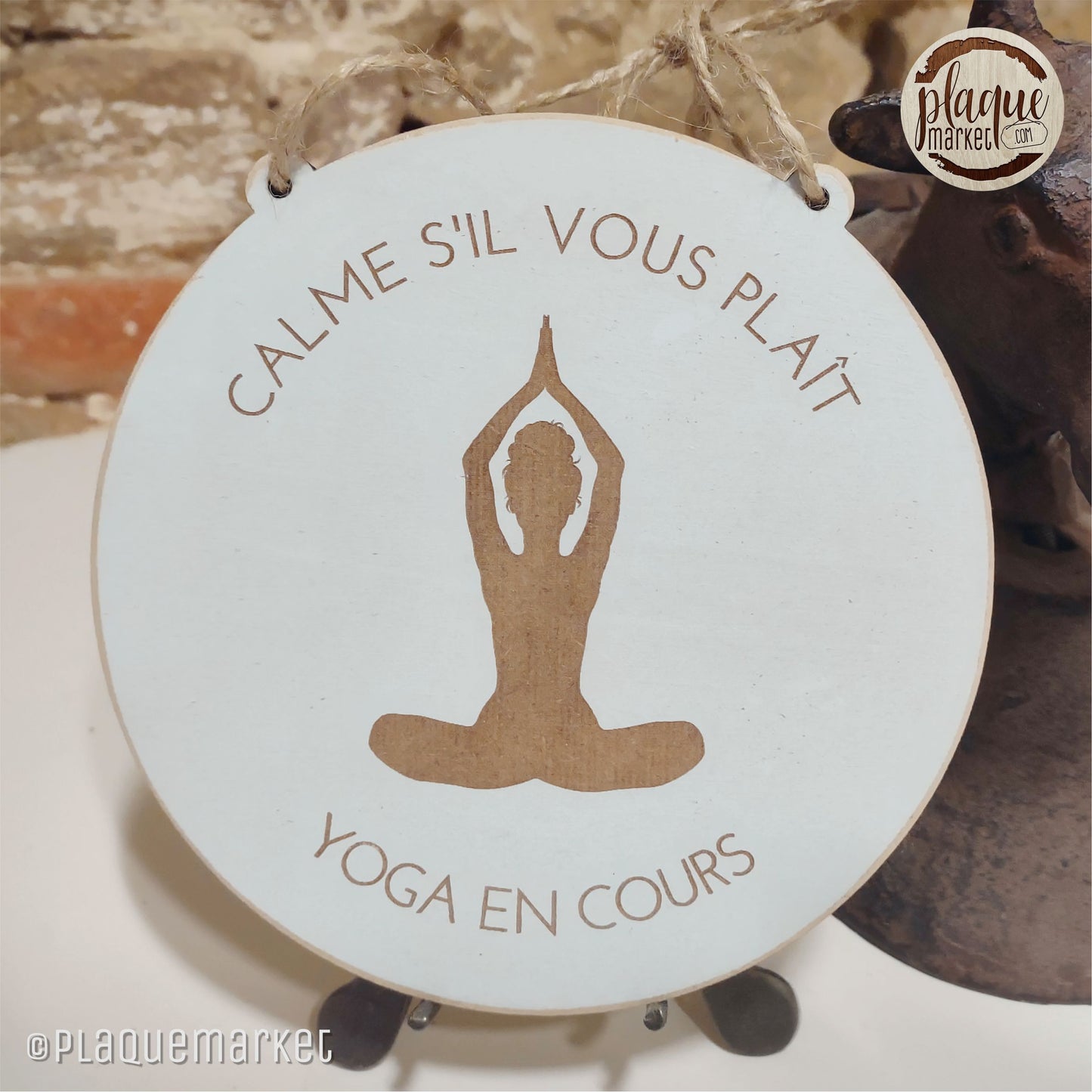 Yoga en Cours Plaque de PlaqueMarket