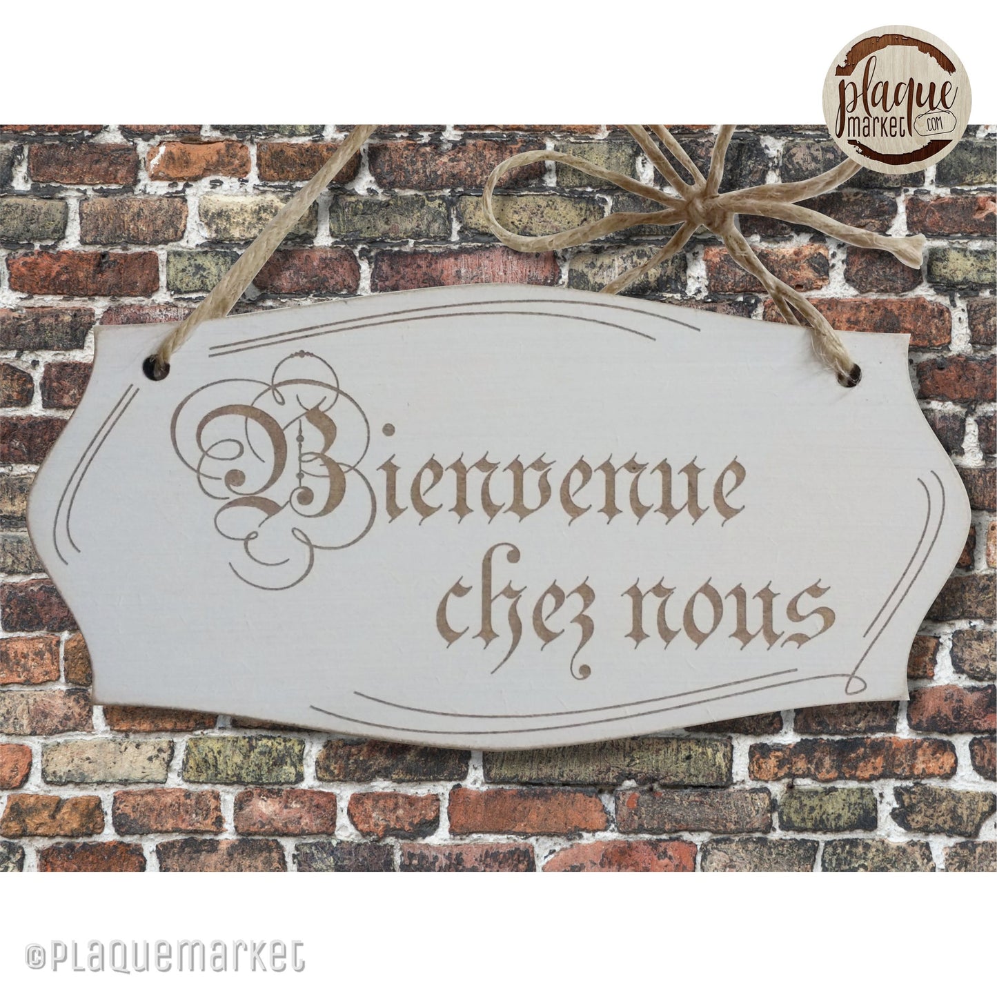 Bienvenue chez nous plaque de PlaqueMarket