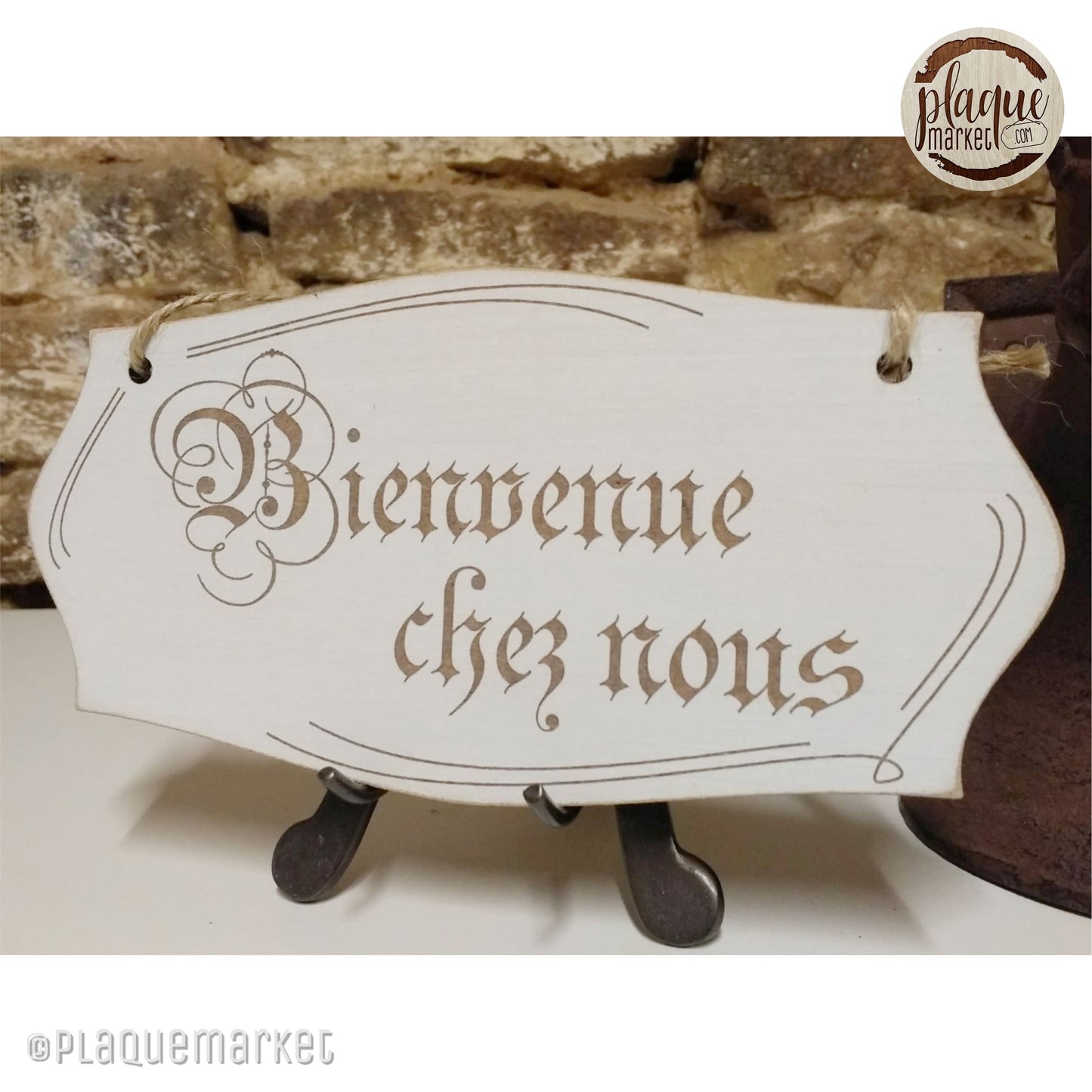 Bienvenue chez nous plaque de PlaqueMarket
