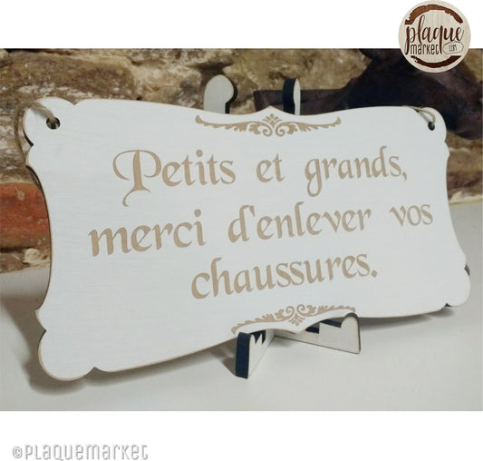 Veuillez Retirer Vos Chaussures Plaque de PlaqueMarket