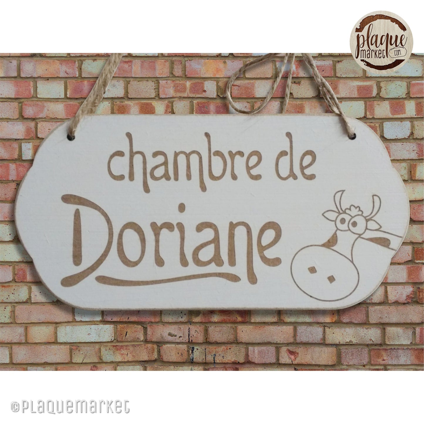 Prénom Plaque de Chambre de PlaqueMarket