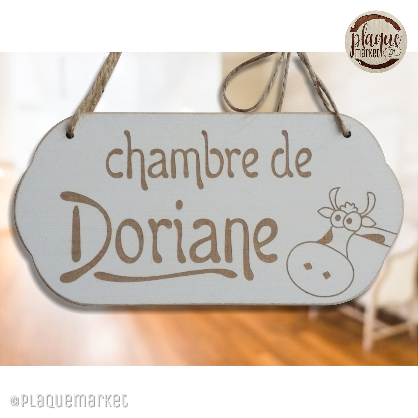 Prénom Plaque de Chambre de PlaqueMarket