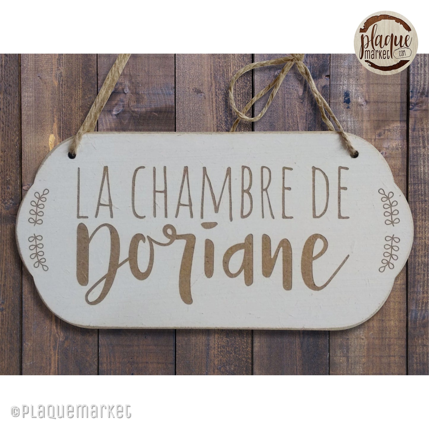 Prénom Plaque de Chambre de PlaqueMarket