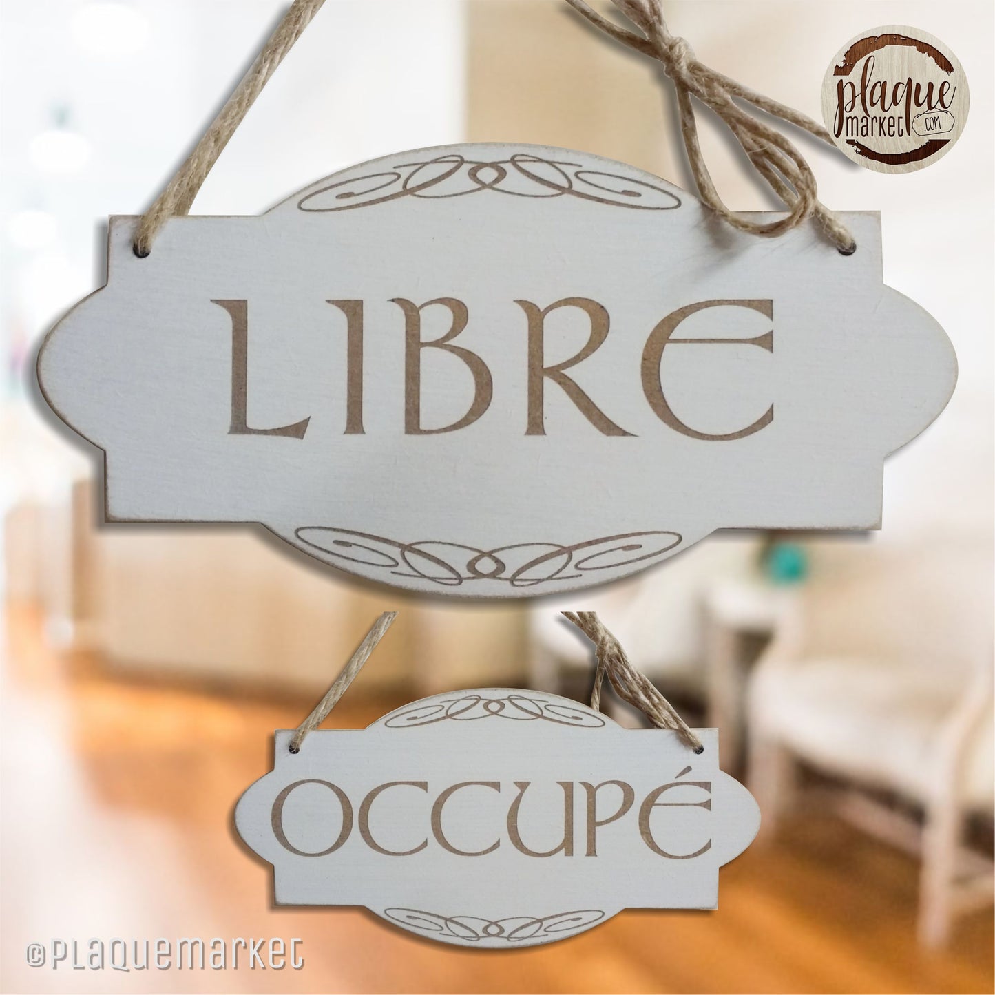 Libre Occupé Plaque de PlaqueMarket