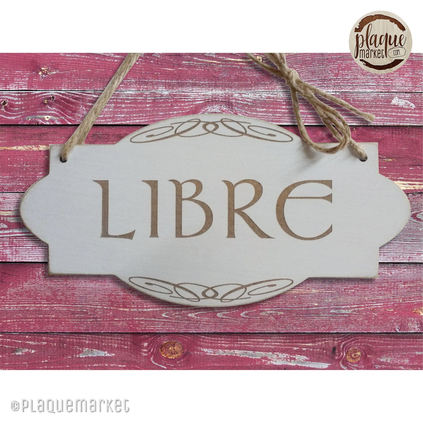 Libre Occupé Plaque de PlaqueMarket