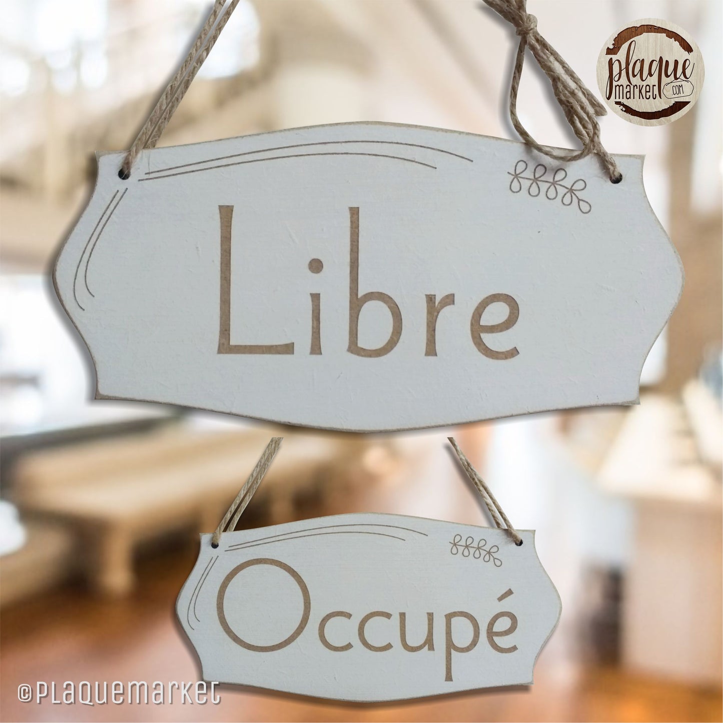 Libre Occupé Plaque de PlaqueMarket