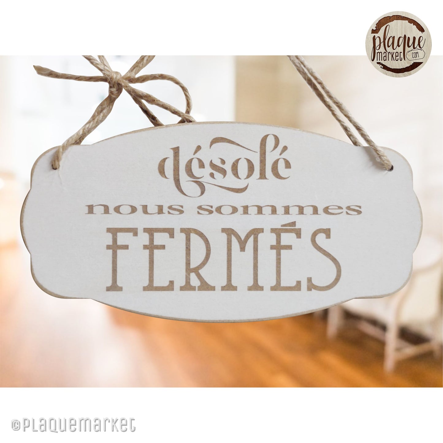 Bienvenue Ouvert Fermé Plaque de PlaqueMarket