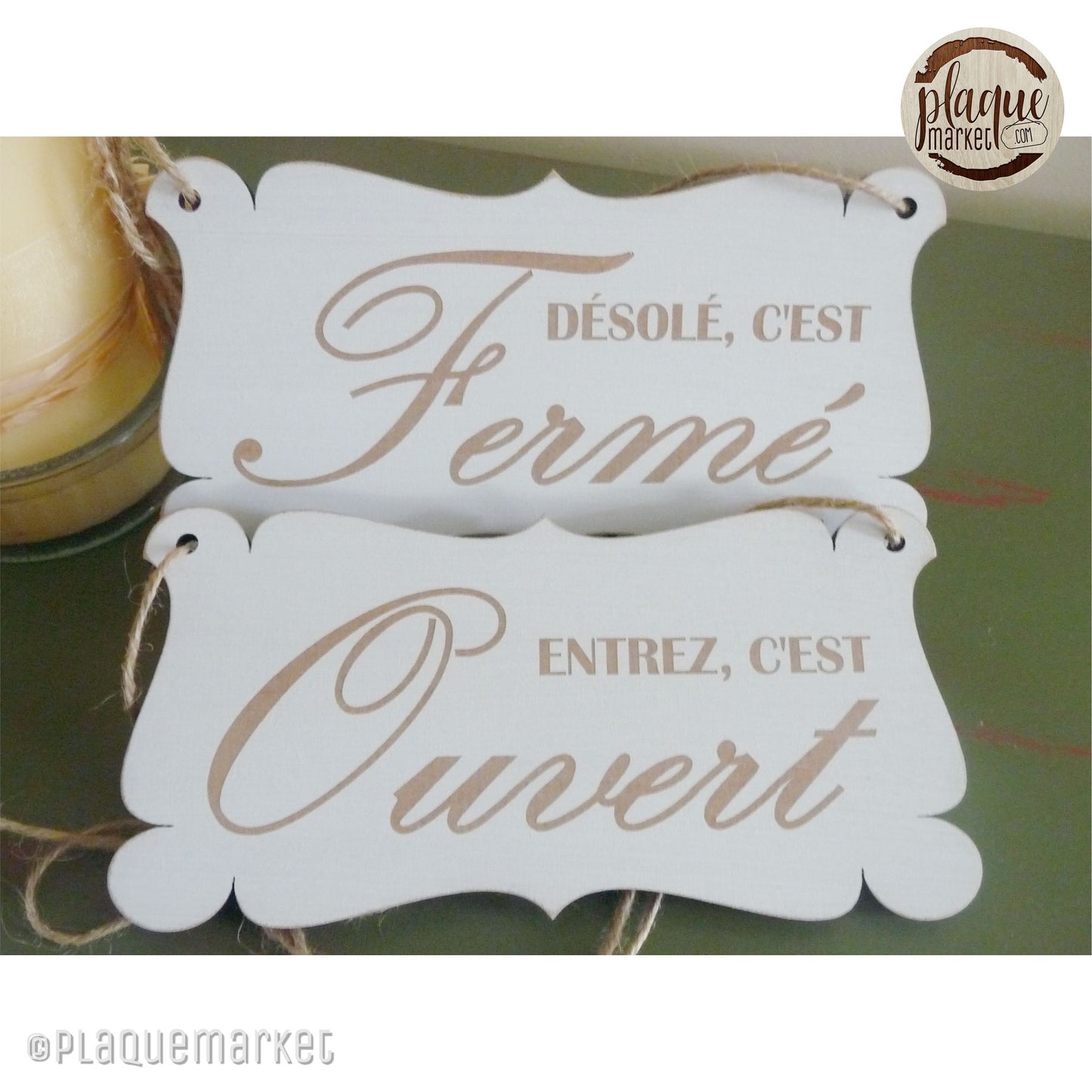 Ouvert Fermé Plaque de PlaqueMarket