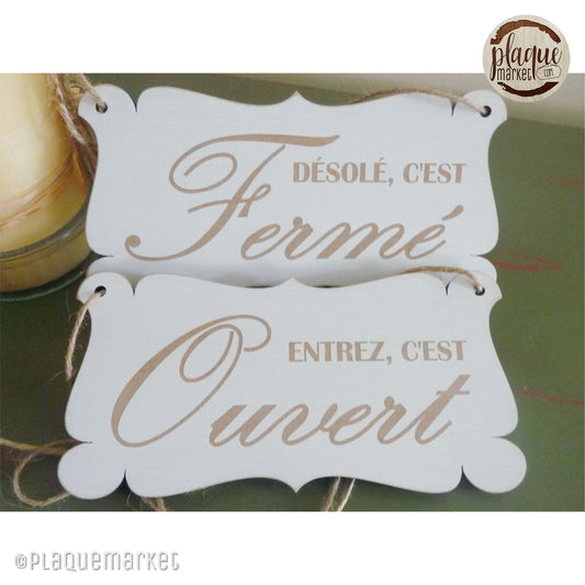 Ouvert Fermé Plaque de PlaqueMarket