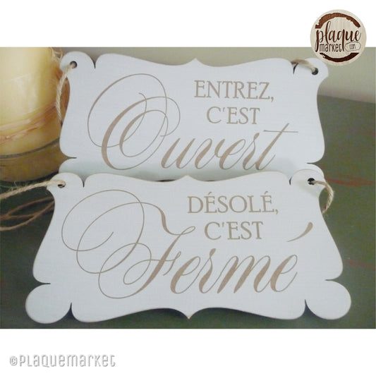 Ouvert Fermé Plaque de PlaqueMarket