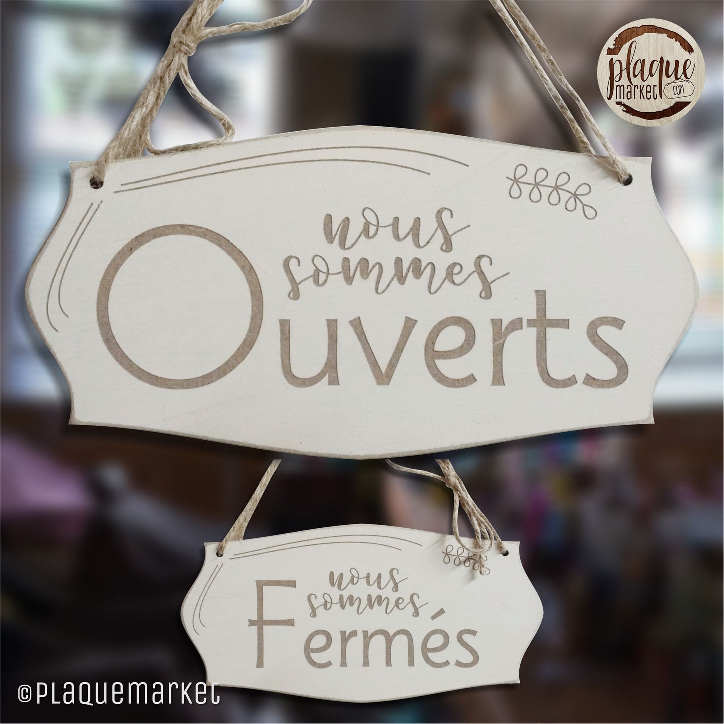 Ouvert Fermé Plaque de PlaqueMarket
