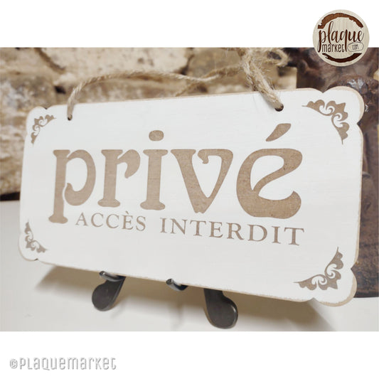 Privé Plaque de Porte de PlaqueMarket