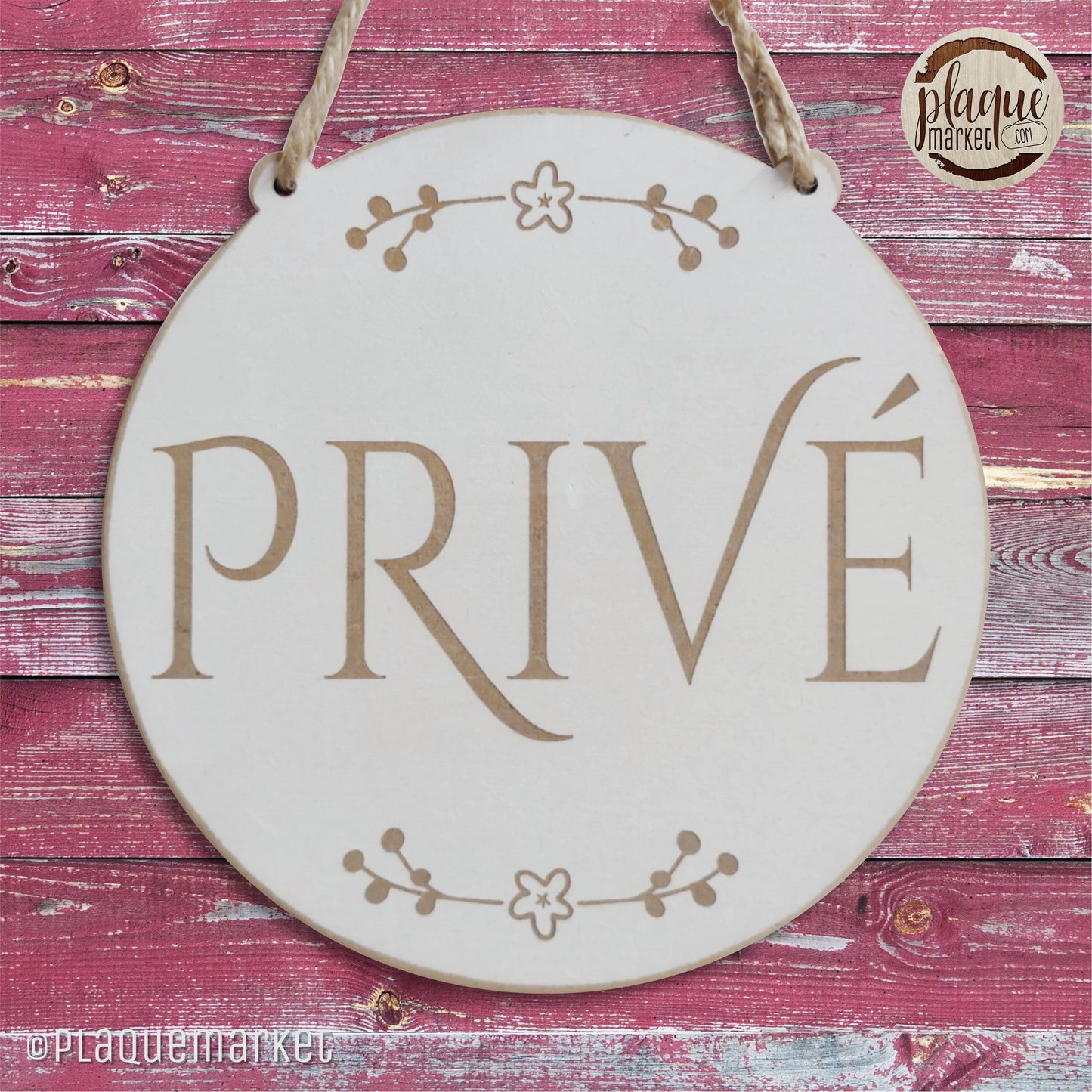 Privé Plaque de Porte de PlaqueMarket