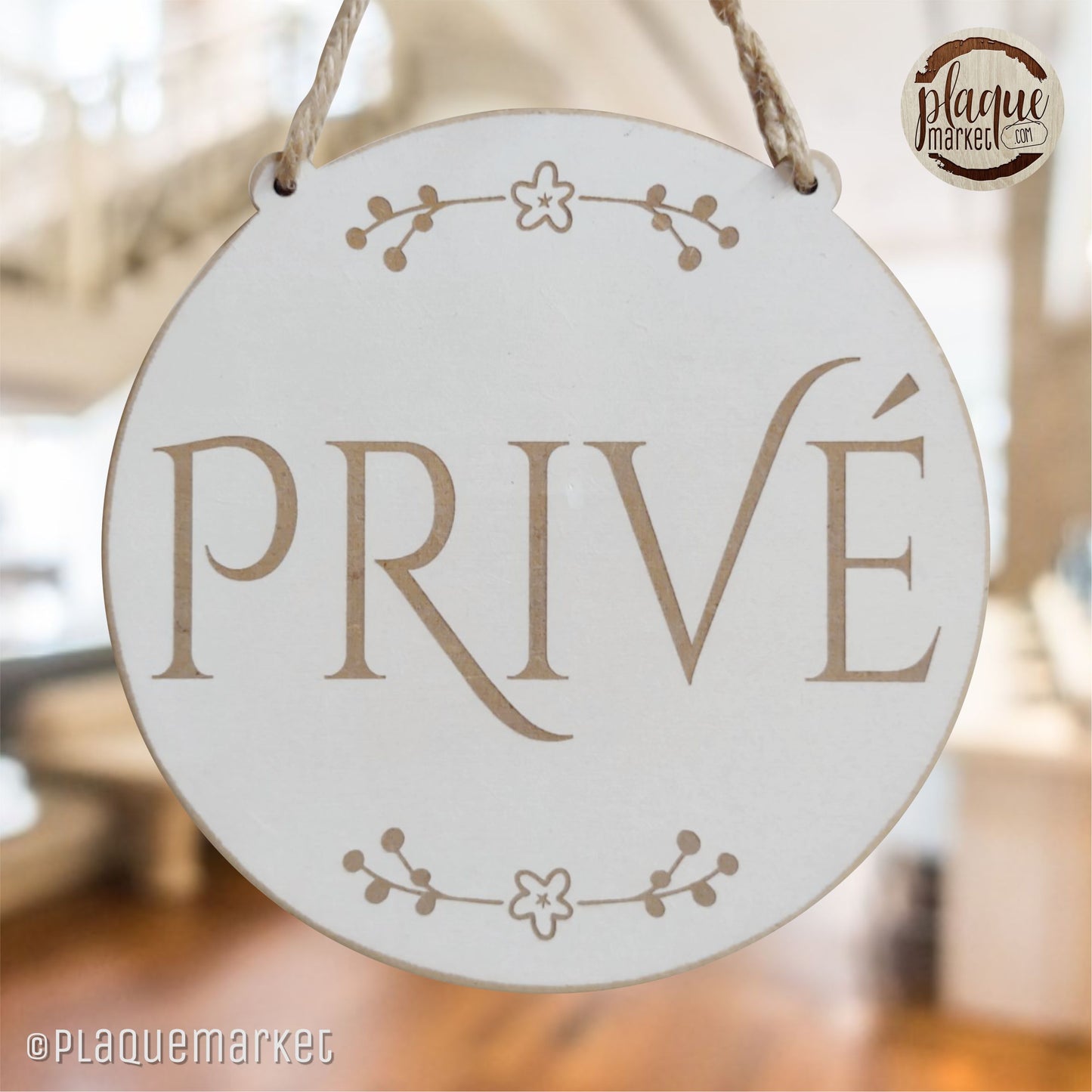 Privé Plaque de Porte de PlaqueMarket