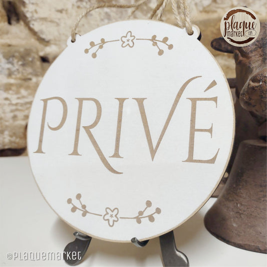 Privé Plaque de Porte de PlaqueMarket