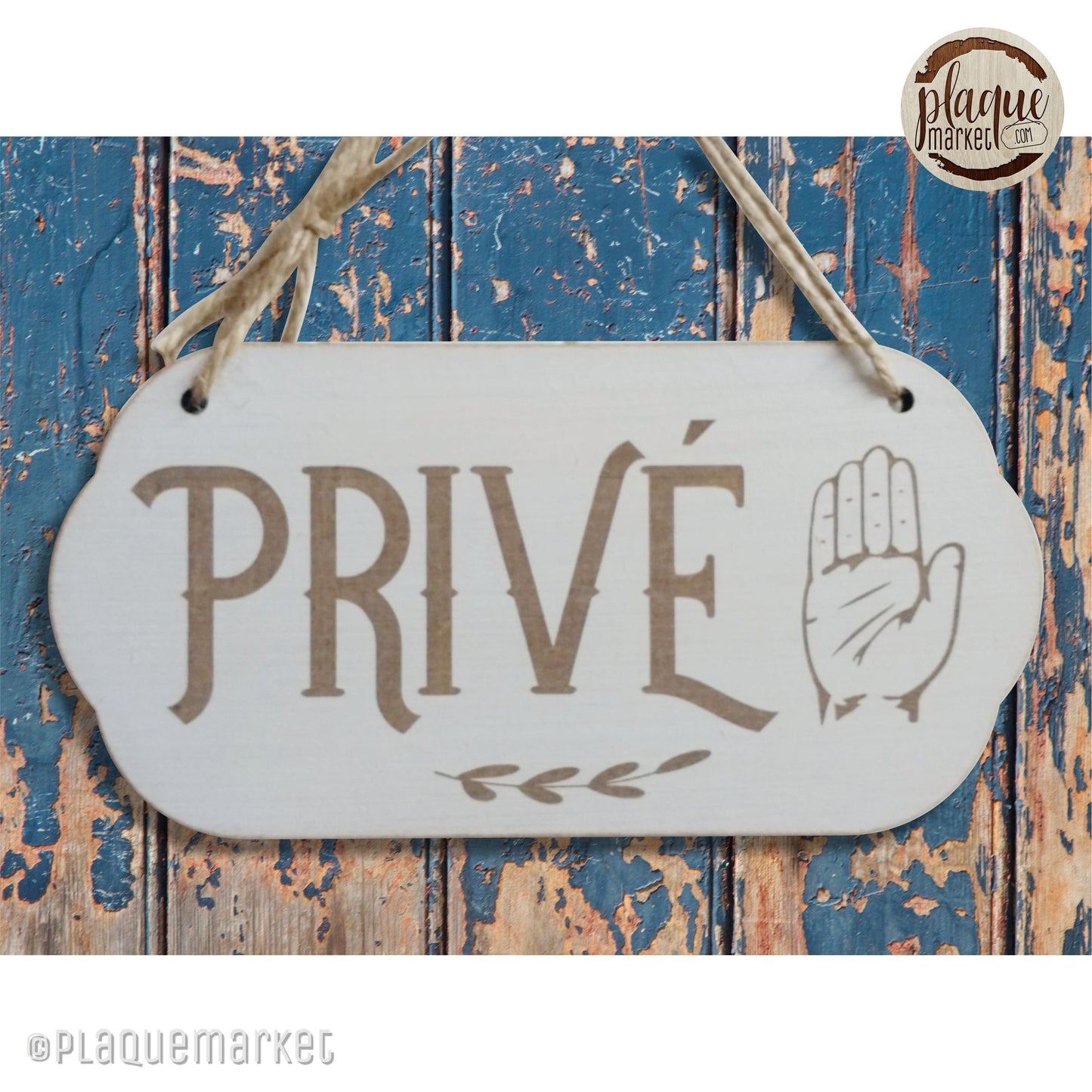 Privé Plaque de Porte de PlaqueMarket