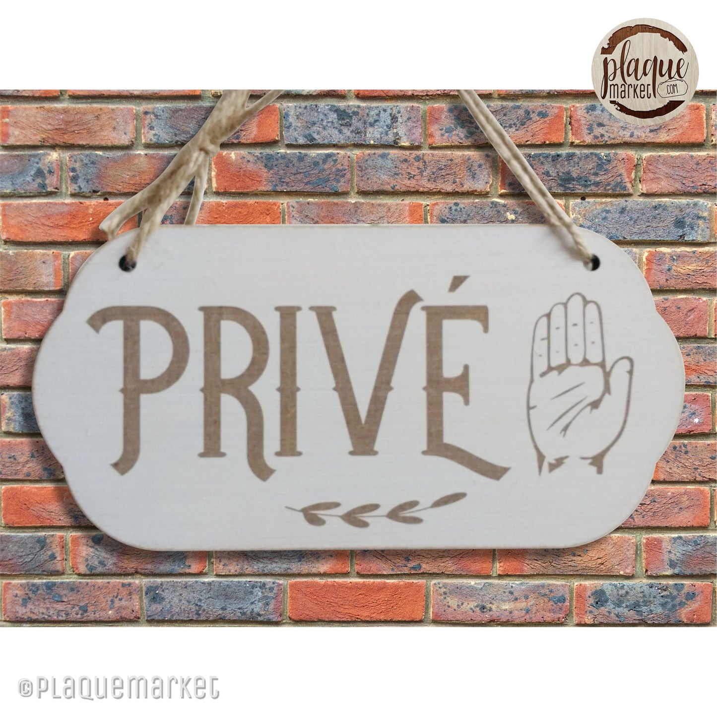 Privé Plaque de Porte de PlaqueMarket