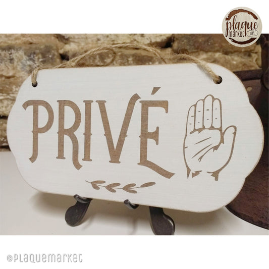 Privé Plaque de Porte de PlaqueMarket