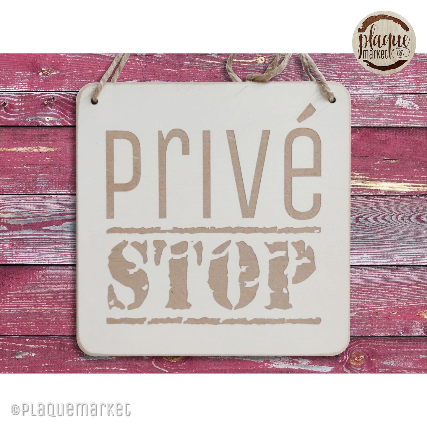 Privé Plaque de Porte de PlaqueMarket