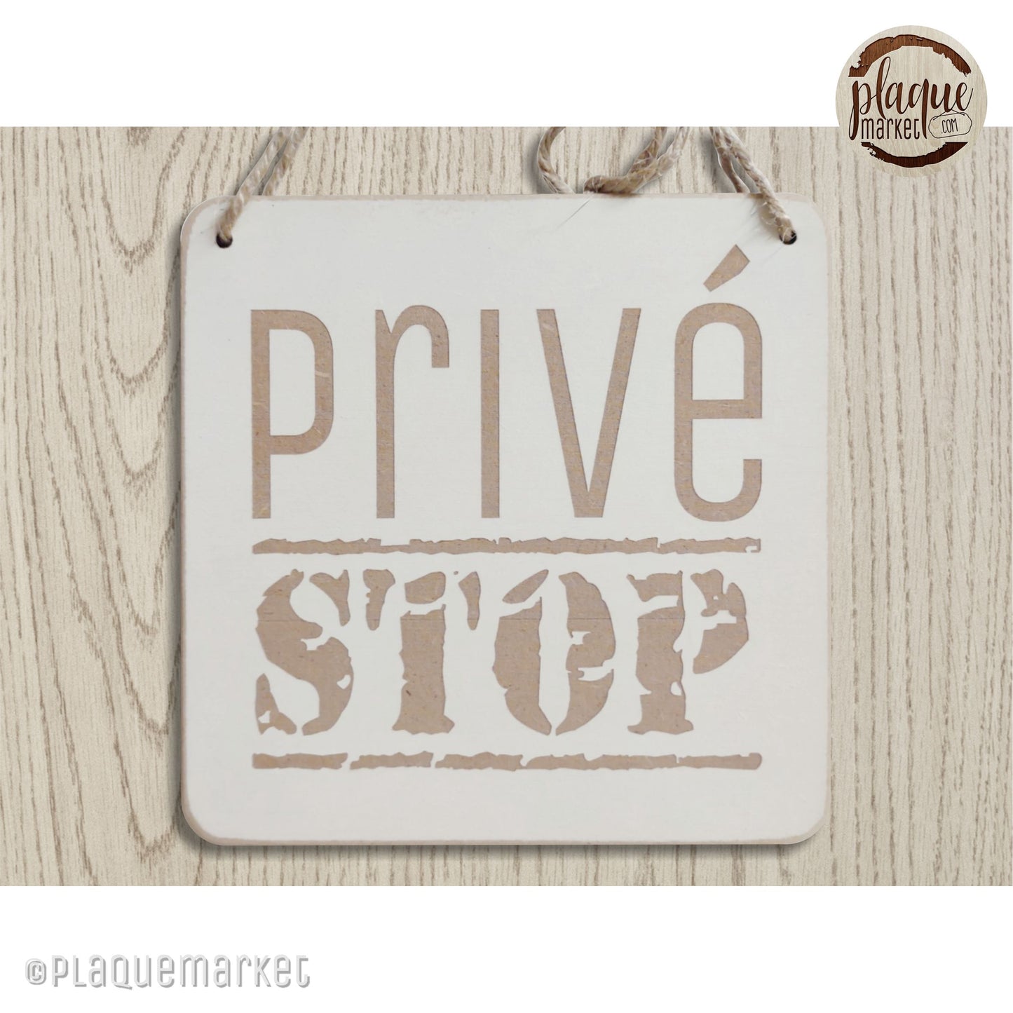 Privé Plaque de Porte de PlaqueMarket