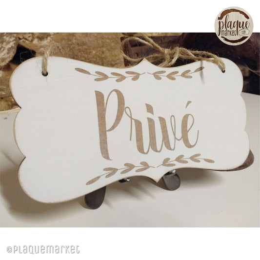 Privé Plaque de Porte de PlaqueMarket