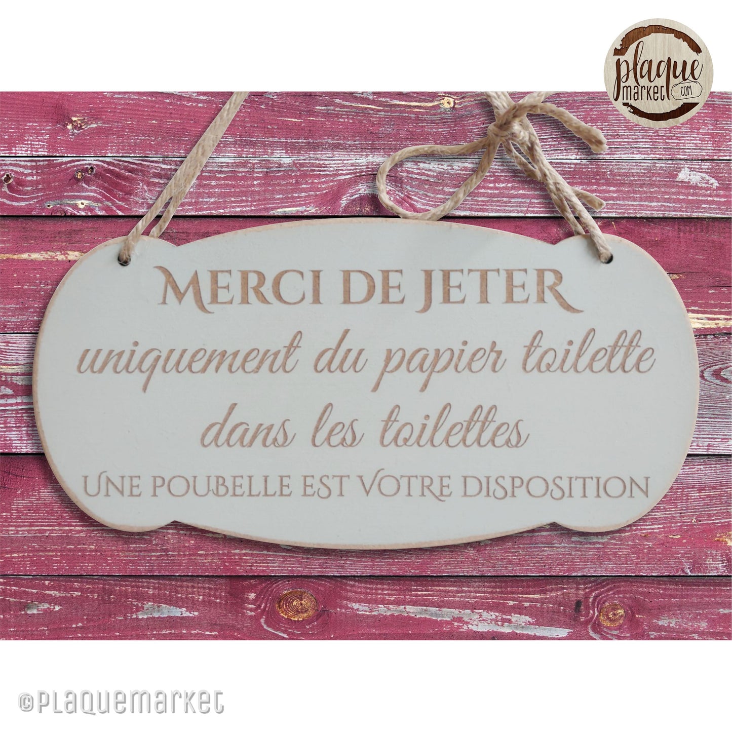 Plaque de Règles de Toilette Septique de PlaqueMarket