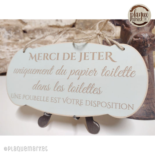 Plaque de Règles de Toilette Septique de PlaqueMarket