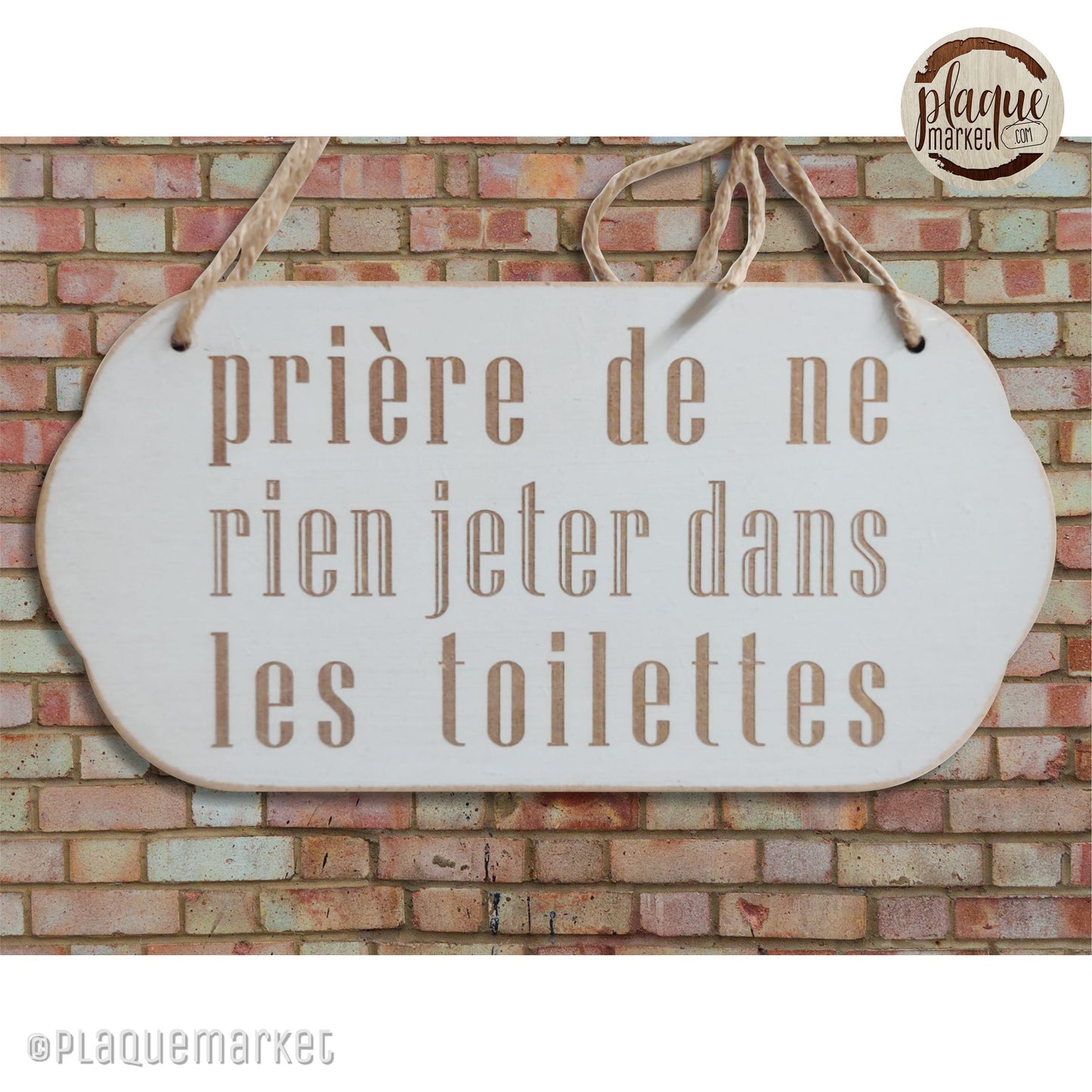 Plaque de Règles de Toilette Septique de PlaqueMarket
