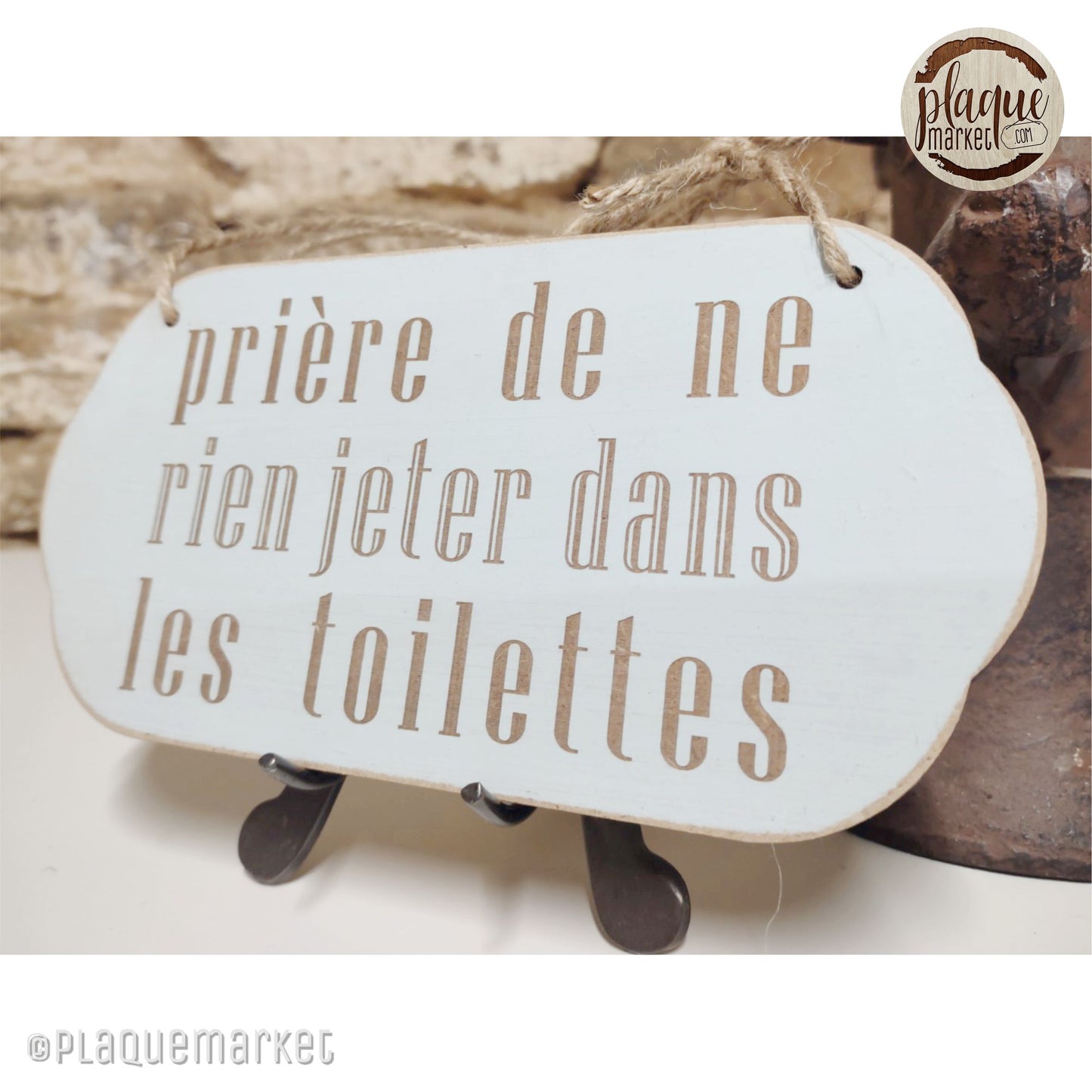 Plaque de Règles de Toilette Septique de PlaqueMarket