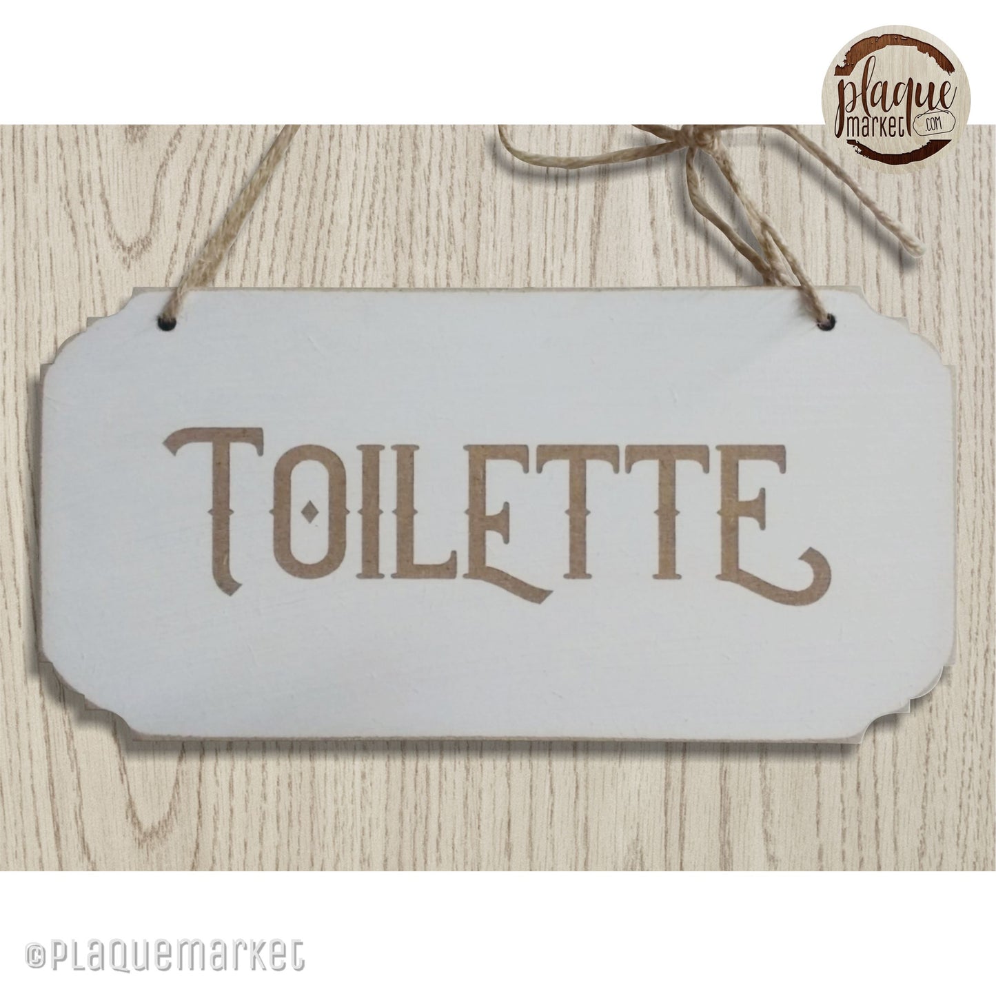 Toilette Plaque de PlaqueMarket