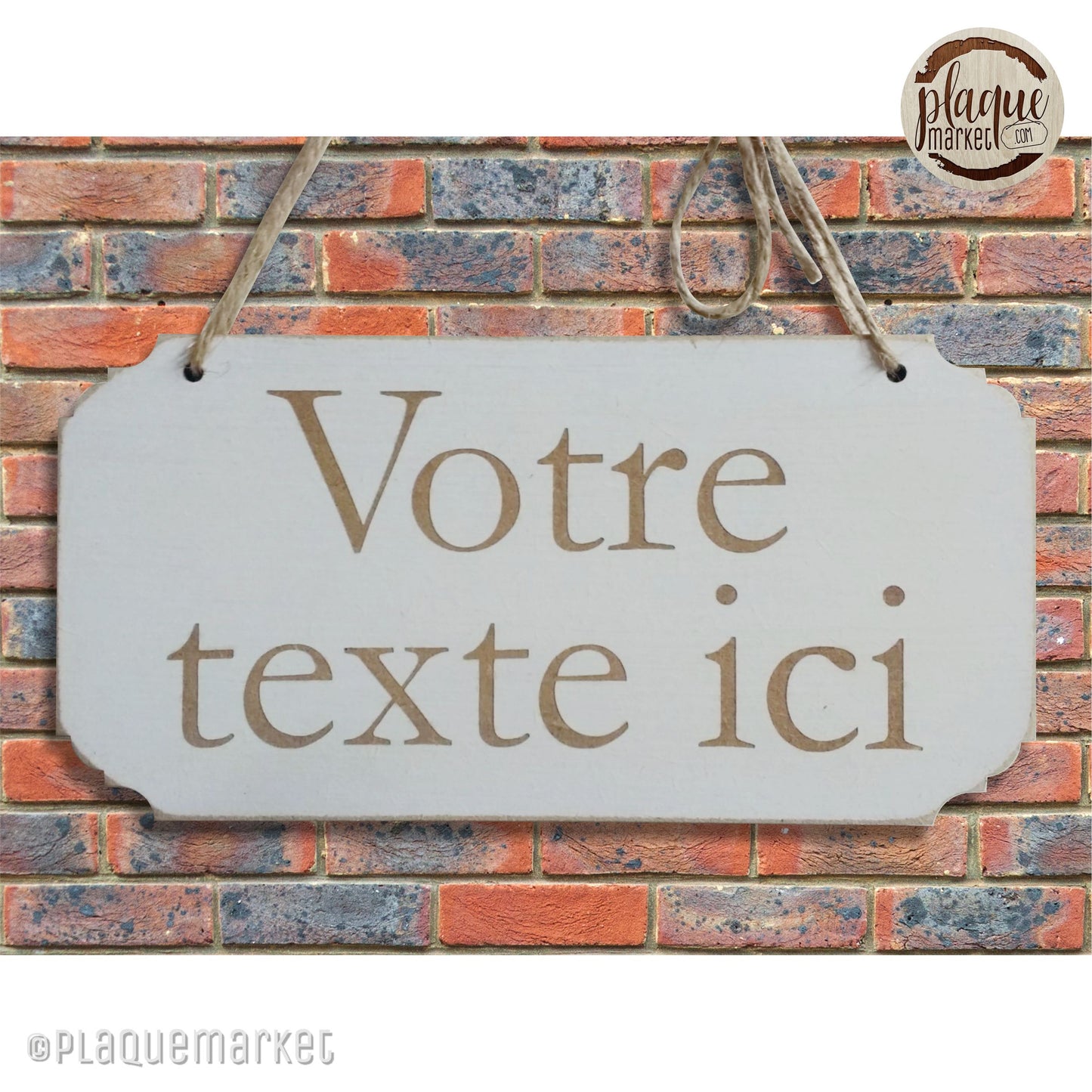 Personnalisable Votre Texte Ici Plaque de PlaqueMarket