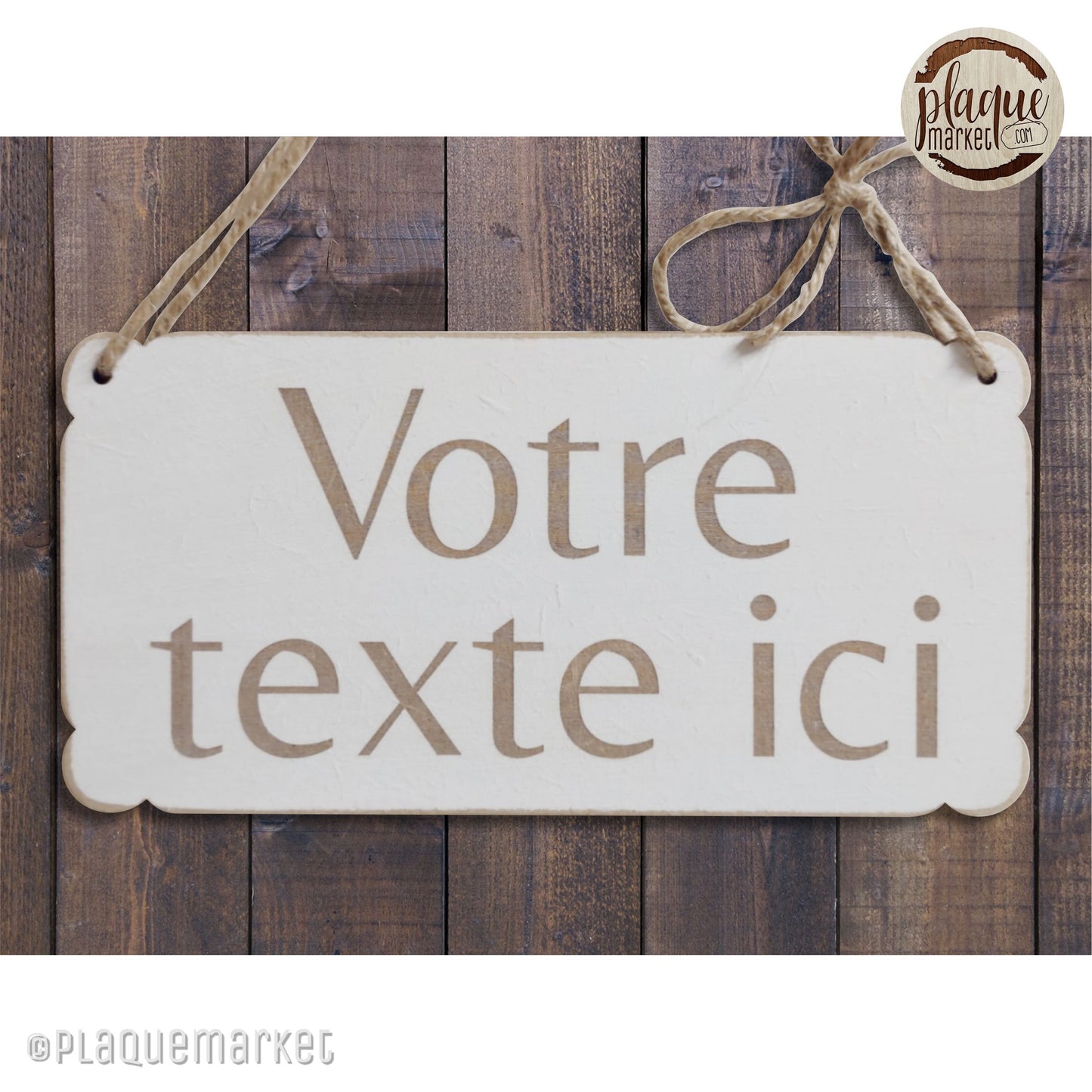Personnalisable Votre Texte Ici Plaque de PlaqueMarket