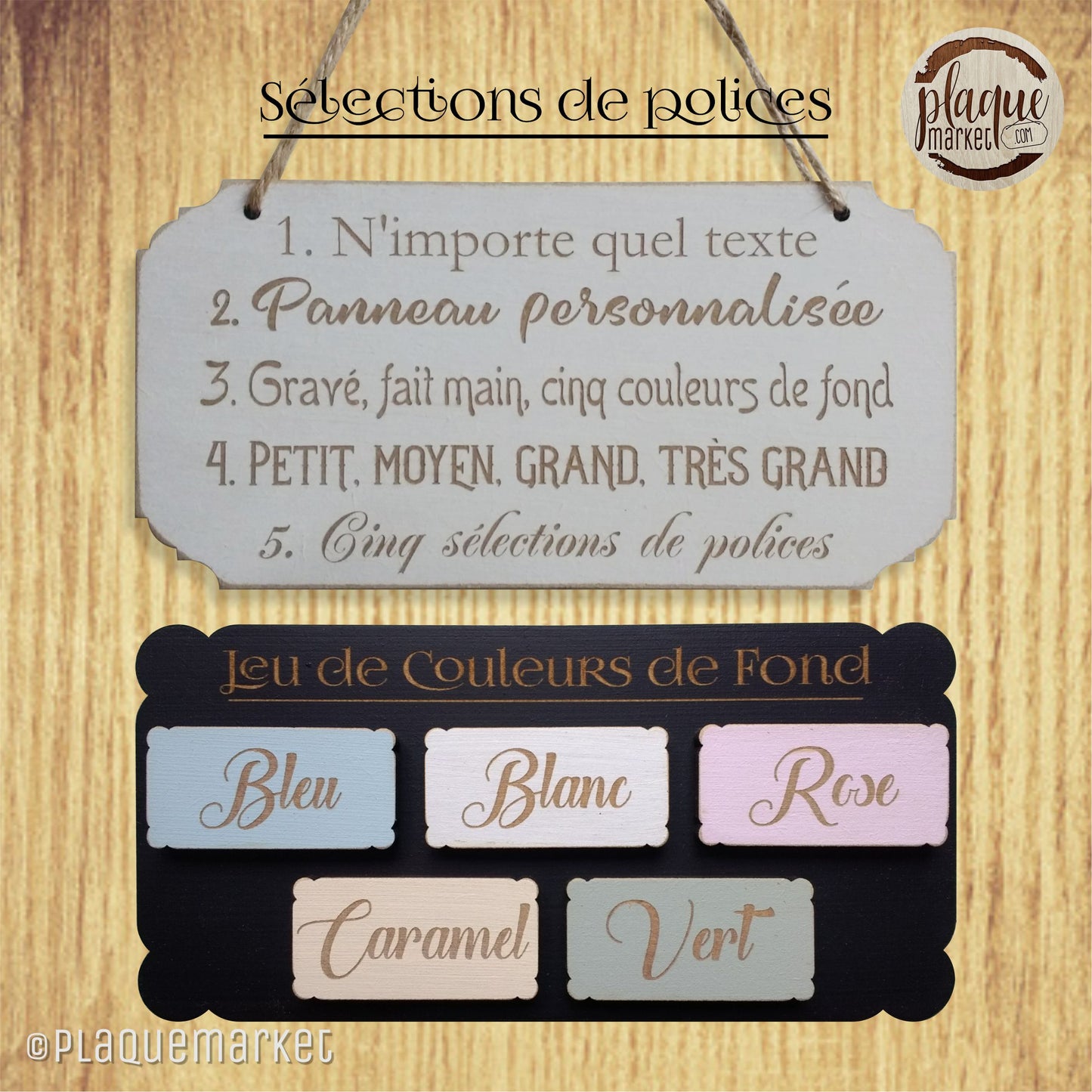 Personnalisable Votre Texte Ici Plaque de PlaqueMarket