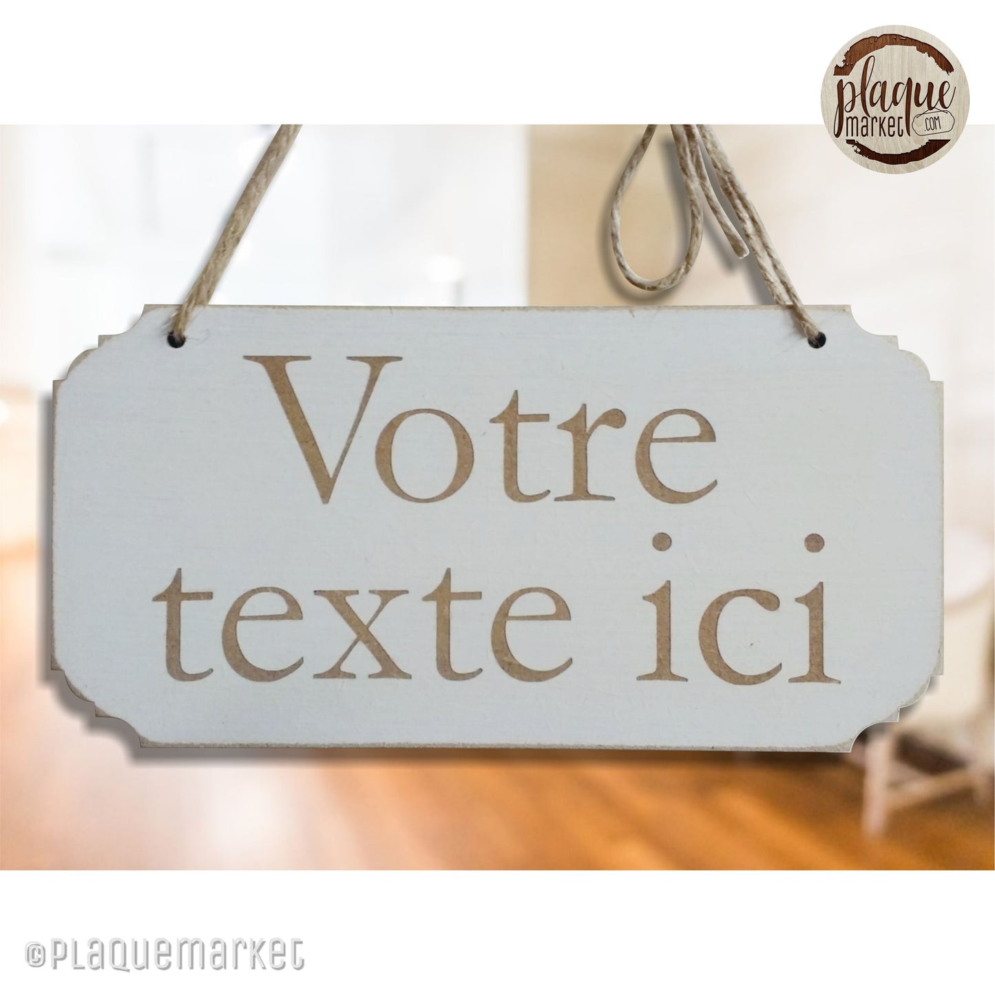 Personnalisable Votre Texte Ici Plaque de PlaqueMarket