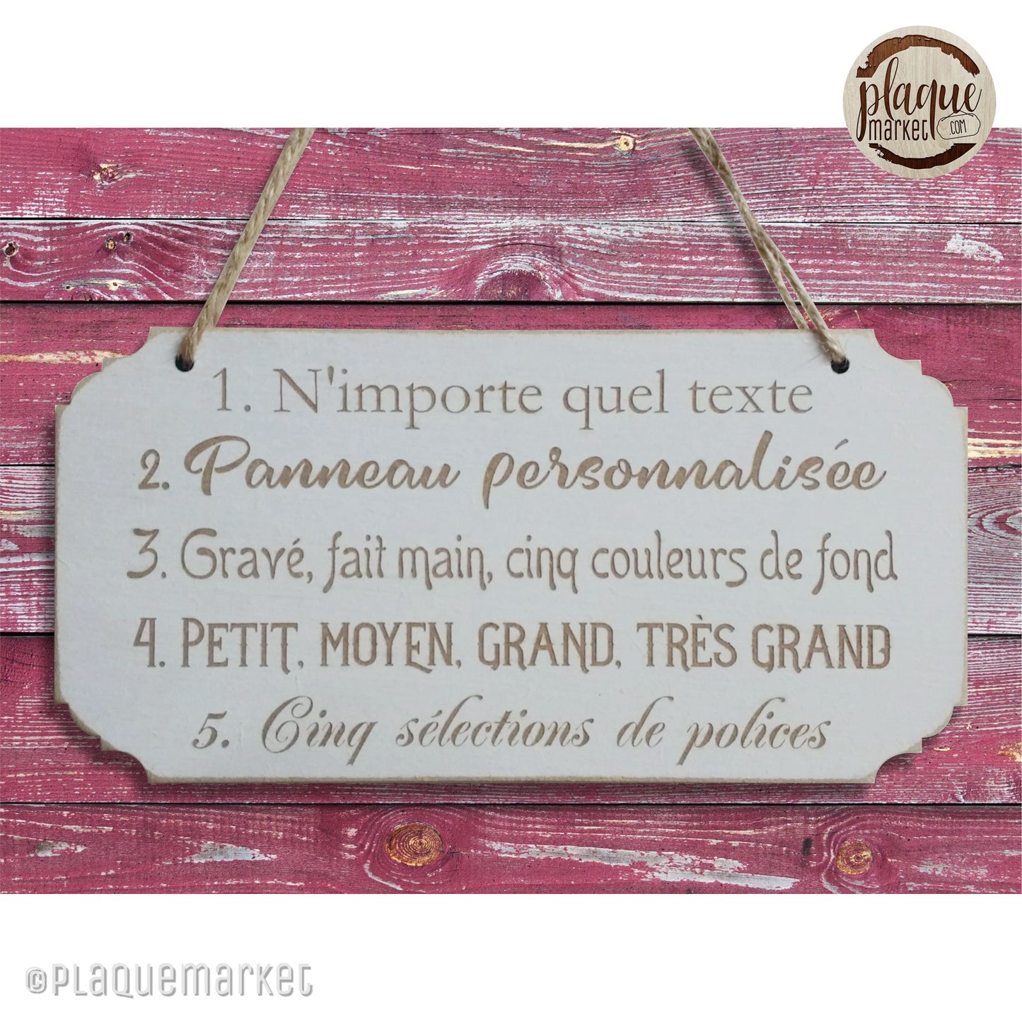 Personnalisable Votre Texte Ici Plaque de PlaqueMarket