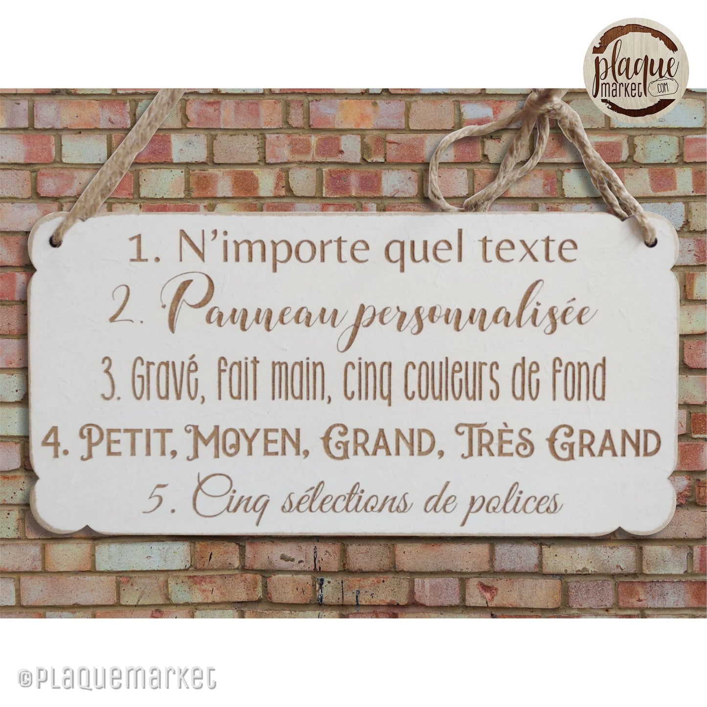 Personnalisable Votre Texte Ici Plaque de PlaqueMarket