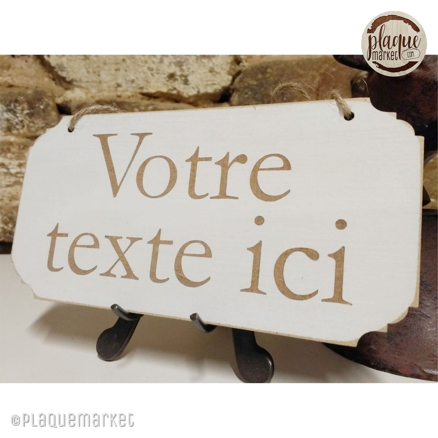 Personnalisable Votre Texte Ici Plaque de PlaqueMarket