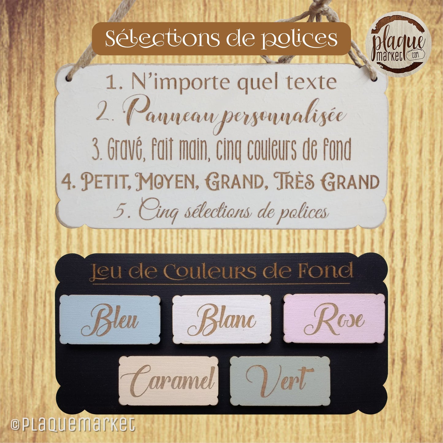 Personnalisable Votre Texte Ici Plaque de PlaqueMarket